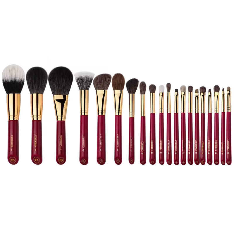 Beauty™ Elite 18-Piece Burgundy Gold Makeup Brush Set